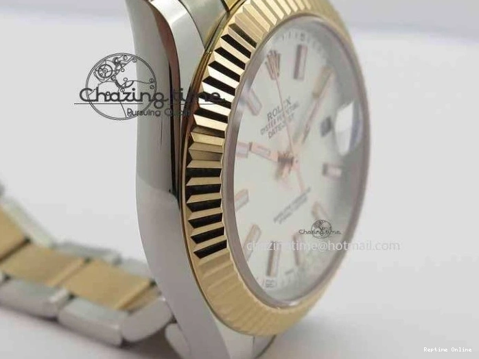 0127 DateJust II 41mm SS RG BP Maker Best Edition Silver Sticks Dial On SS RG Bracelet SA Comfortable 3716